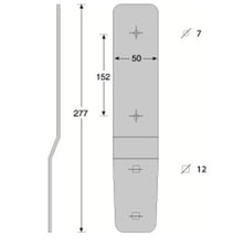 Retaining bracket, sheet steel for ECE 69 and ECE 69.0I