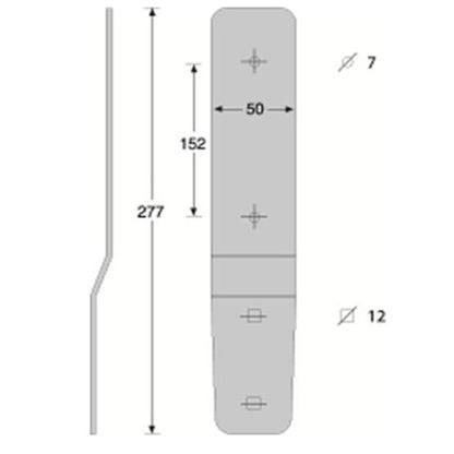 Retaining bracket, sheet steel for ECE 69 and ECE 69.0I