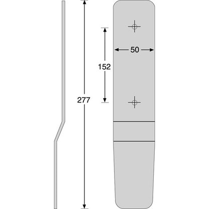 Retaining bracket, sheet steel for ECE 69 and ECE 69.0I