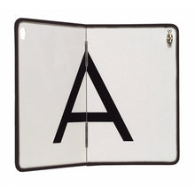 A warning sign, type I, vertically hinged, 400 x 300 mm, w/ KS