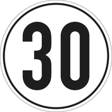 Speed sign, SK film, 200 mm, 30 km/h