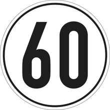 Speed sign, SK film, 200 mm, 60 km/h
