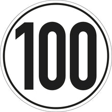 Speed sign, SK film, 200 mm, 100 km/h