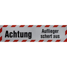 Truck sign, Attention trailer swerving, 200 x 800 mm