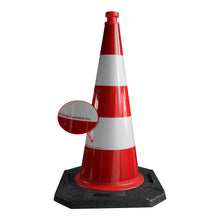 Reflective cone EU, 500 mm, PE, PVC base