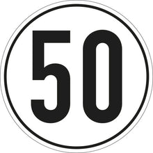 Speed sign, SK film, 200 mm, 50 km/h