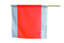 Warning flag, 500 x 500 mm with wooden handle 800 mm