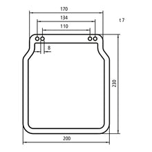 Car mud flaps 200 x 230 mm (1 pair) ,w/out logo