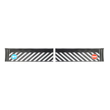 Lorry rear skirt, 2-piece, PVC, printed w/ traffic symbols