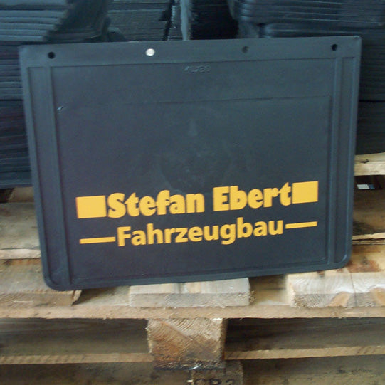 Mud flap / 400 x 300 mm, smooth, with "EBERT" logo