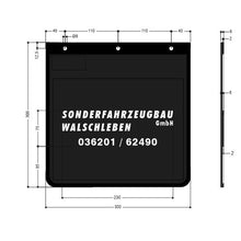 Mud flap, 300 x 300 mm, smooth