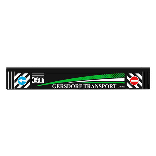 Truck rear apron, 380 × 2400, Gersdorf logo 2-colored
