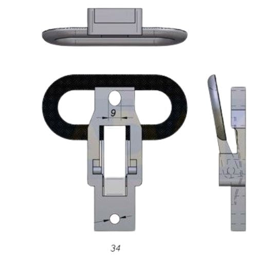 Taittuva askelma 143x100x22 mm