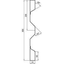 HVkT 400 stl. dropside profile, 2 mm thick, 5000 mm long
