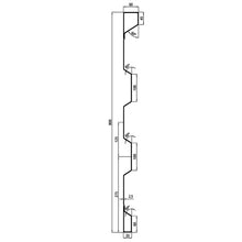 BTT 800 steel dropside profile, 2.5 mm thick, 6000 mm long