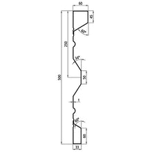 Steel dropside profile P 500/60/33 FS, 2 mm thick, 4500 mm long