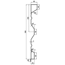 Steel dropside profile PDLI 500/60/33 FS, 2 mm thick