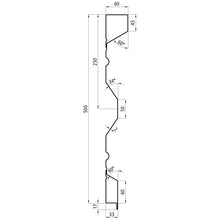 Steel dropside profile PDLA 500/60/33 FS, 2 mm thick