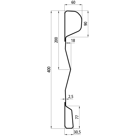 FOX-Light 400/60/33 steel dropside profile