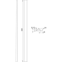 End wall support, QStE380TM, 3000 mm, black KTL-coated