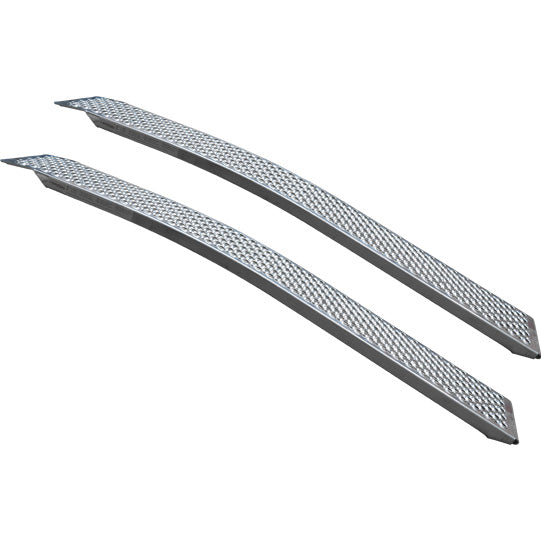 Böjda aluminiumramper, 2500/260 mm, lastkapacitet 1000 kg/par