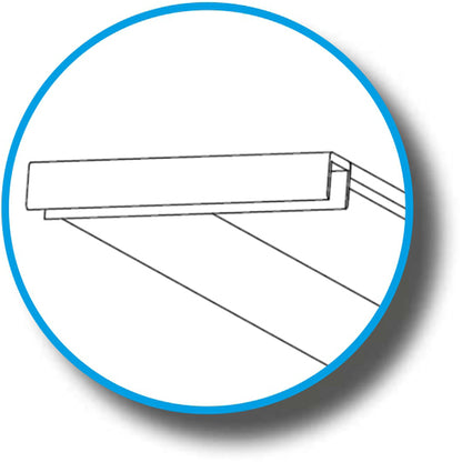 Aluminum ramps, straight, U-profile, 2400 kg/pair, 2.5m