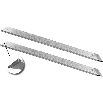 Aluminum ramps, straight, U-profile, 2400 kg/pair, 2.5m