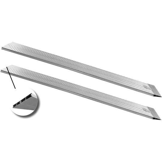 Aluminum ramps, load capacity 2400 kg/pair, 2.5 m len.