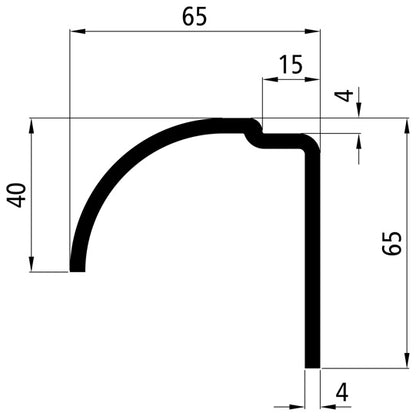 Tipper floor frame profile, raw, S235JRG2, 6000 mm