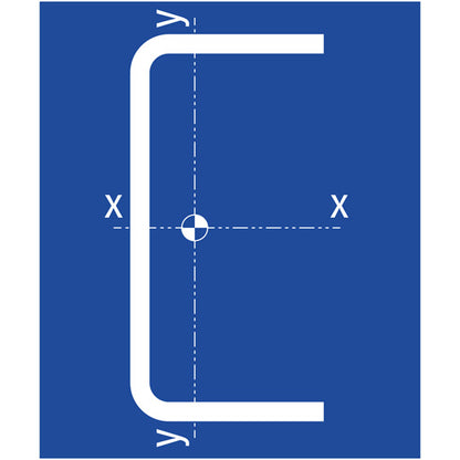 U-shaped structural steel, S235JRG2, 6000 mm, 100 x 50 x 5 mm