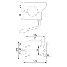 Clamp for 60 mm pipe diameter with toggle