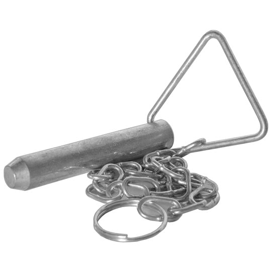 Socket pin with chain, galvanized steel