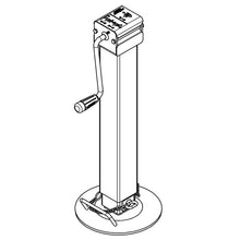 Tukijalka DG 487/3SF, teleskooppinen, 3-vaiheinen pudotusliike 400 mm