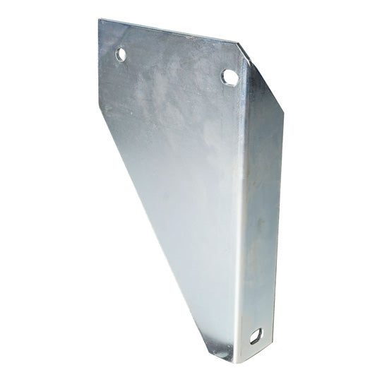 Gusset bracket, L, internal punch, galvanised