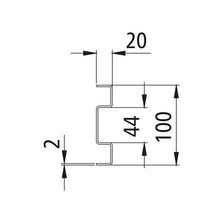 Longitudinal rail, 2500 mm long, galvanized