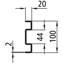 Longitudinal beam, 3500 mm long, galvanised