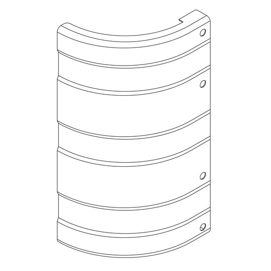 End cap, front, 400 mm, galvanised