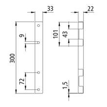 End cap, rear, 300 mm, galvanized