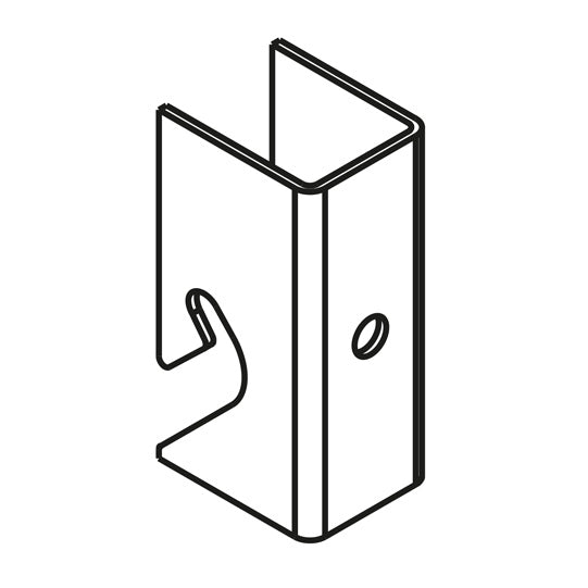 Bearing part, detachable / 100 mm, galvanised