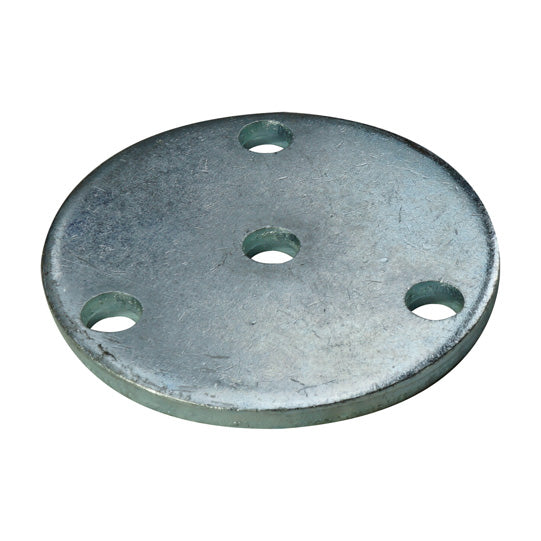 4-hole counter washer f. support tube w/ flange, loose, galvani