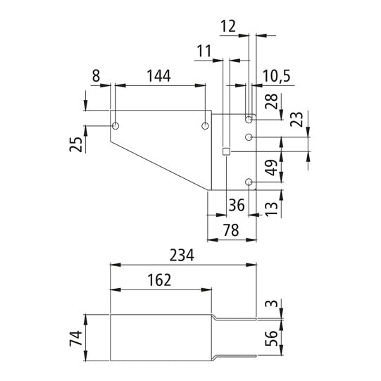 Swivel adapter 4000, galvanised