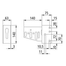 Swivel adapter short, 3902, galvanised