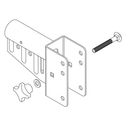 Swivel adapter short, 3902, galvanised