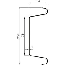 Steel underride guard, type 2430, 2400 mm, galvanised