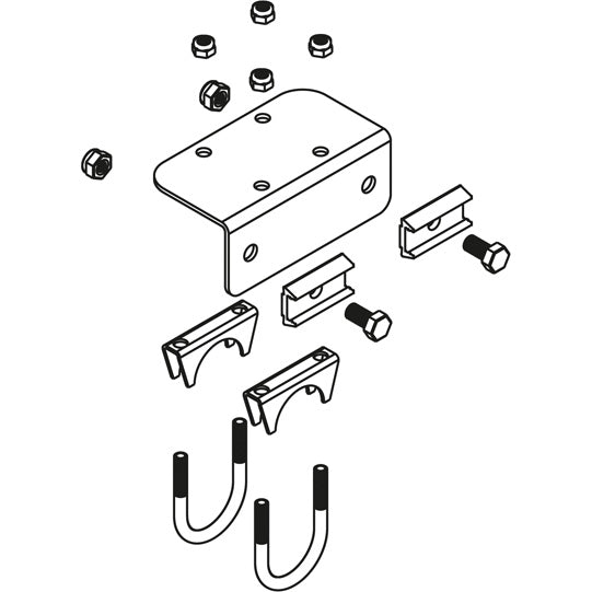 Clamping bracket set for pipe mounting