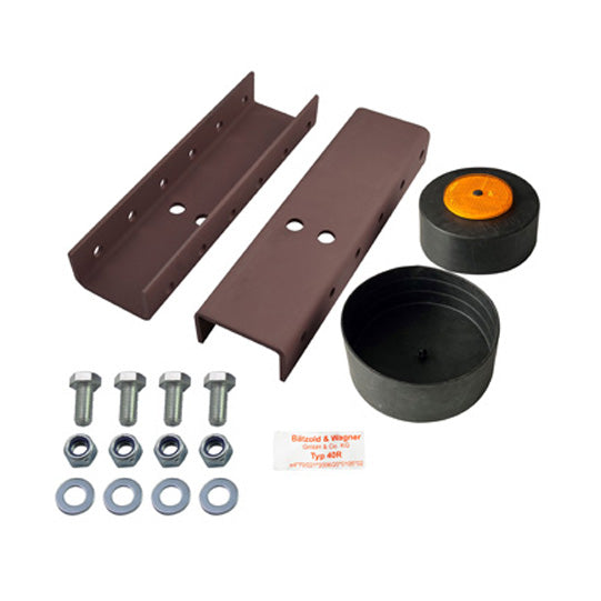 Accessory kit w/ round tube cap w/ reflector, weight 0.2 kg.