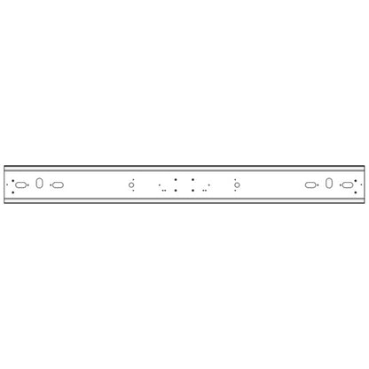 Aluminium underride guard, machined, 2400 mm, RAL 9010