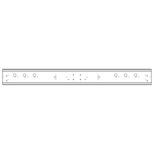 Aluminium underride guard, type 563040, 2400 mm, RAL 9010