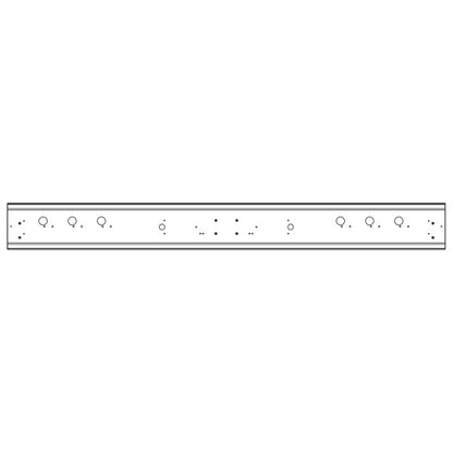 Aluminium underride guard, type 563040, 2400 mm, RAL 9010