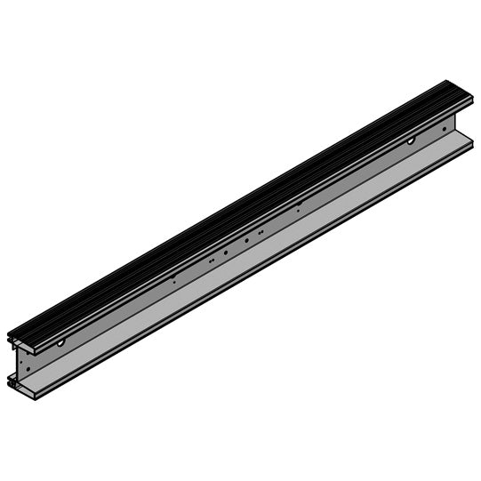 Aluminium underride guard 564040, machined, 2400 mm, RAL 9010